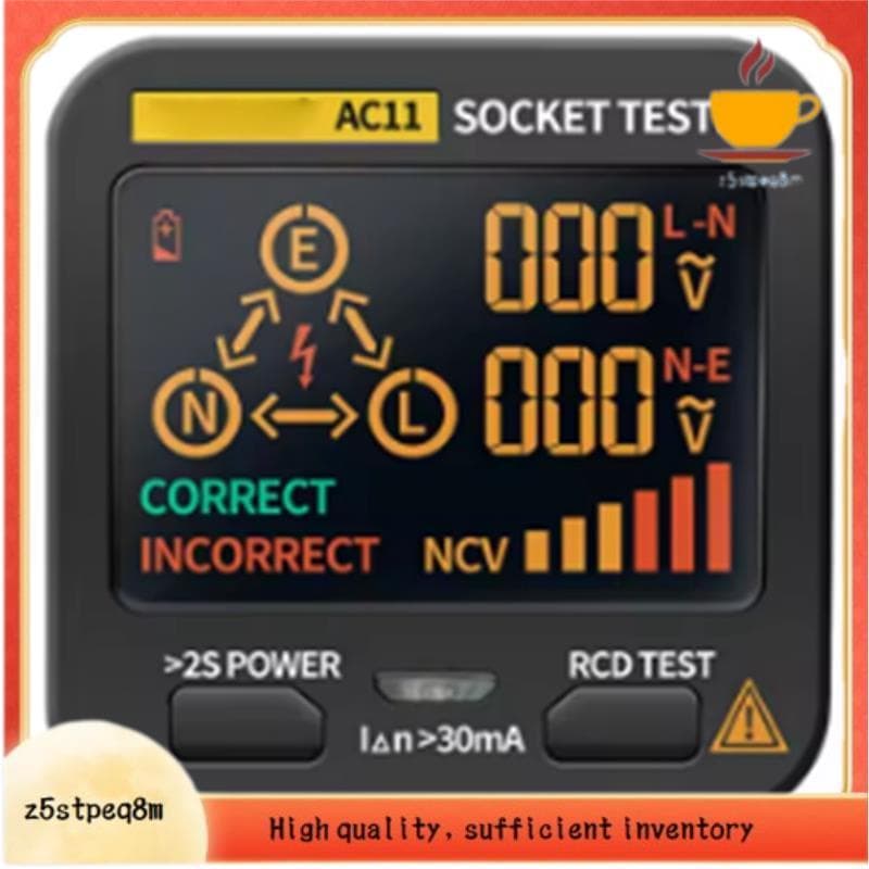 Testador De Tomada Digital Inteligente AC11 Ue Plug Zero Linha Polaridade Fase Detector Soquete