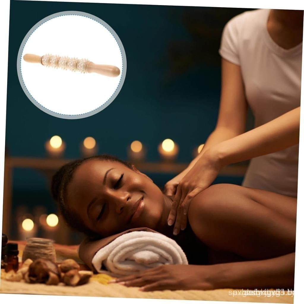 Massageador de rolo de madeira PEPLAYTAL, usado para aliviar dores musculares, massageador ergonômico de pontos de acupu