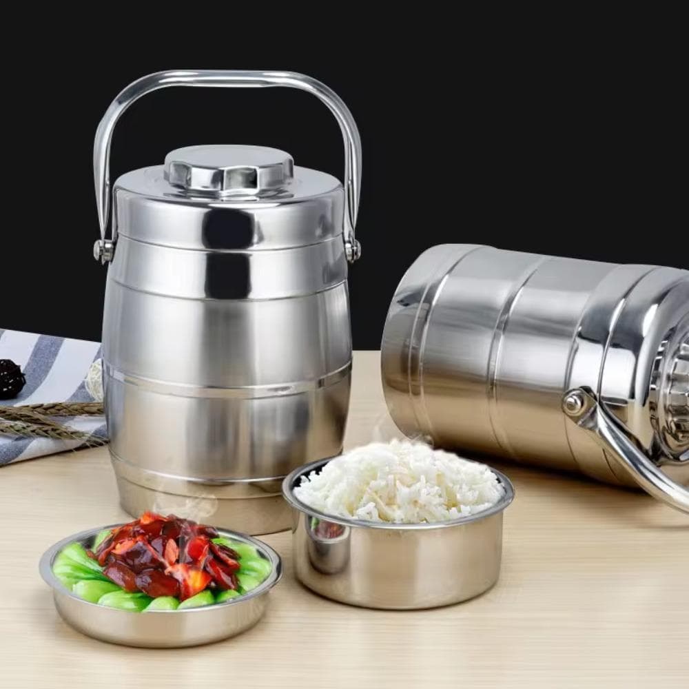 Frasco Térmico Para Alimentos , Lancheira Térmica De Aço Inoxidável De Grande Capacidade , Pote Isolado Durável Selado À