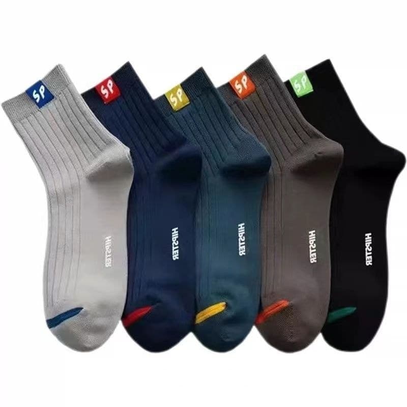 Meias masculinas na moda All-match SP Mid-tube meias quatro estações meias masculinas negócios esportes meias resistente