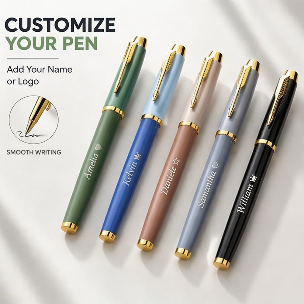 Caneta Esferográfica De Metal Gravada Personalizada , Nome Personalizado , Logotipo , Presente , Para Escritório , Negóc