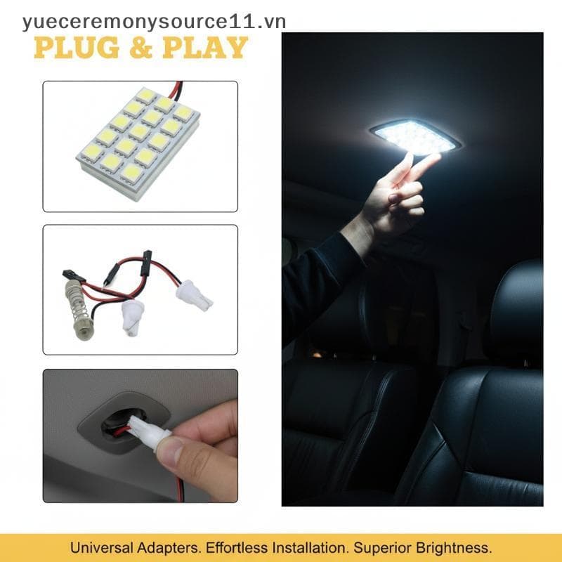 Nobleflyingys T10 5050 LED Lâmpada Dome De Carro Luz Branca De Painel Interior De Leitura Universal Para Uso De Cabine N