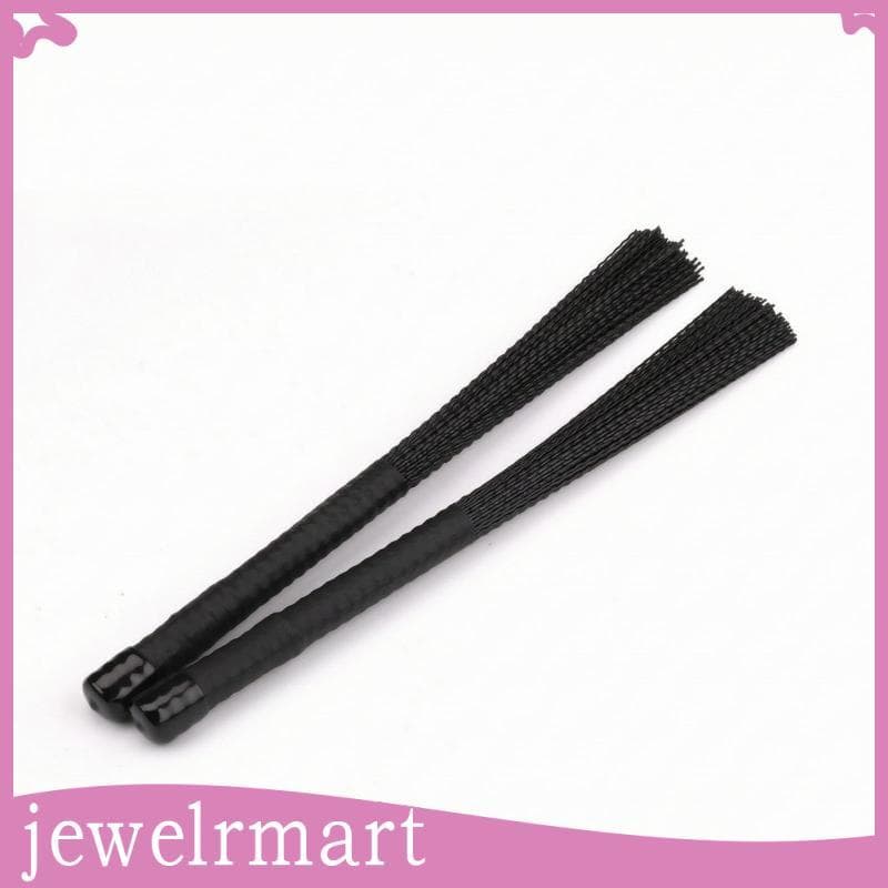 [Jewelrmart] Escovas De Tambor De Nylon Embrulhadas Percussão Baquetas De Longa Duração Luz Para Bateristas , Cajon , En