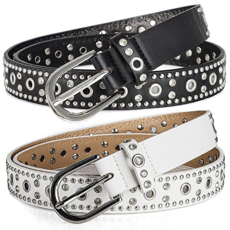 Tendência Rebite Cinto De Metal Pesado Masculino Feminino Punk Boate Estilo Rock Jeans Y2K Moda Decoração Cintos Feminin
