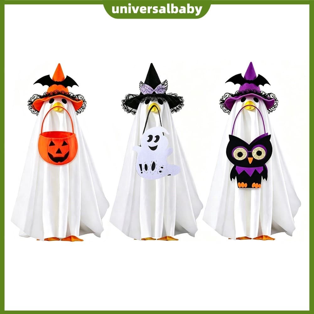 Roupa De Ganso De Halloween Com Design Encantador , Chapéu De Bruxa , Estátua , Fantasia Para Decoração [universalbaby.b