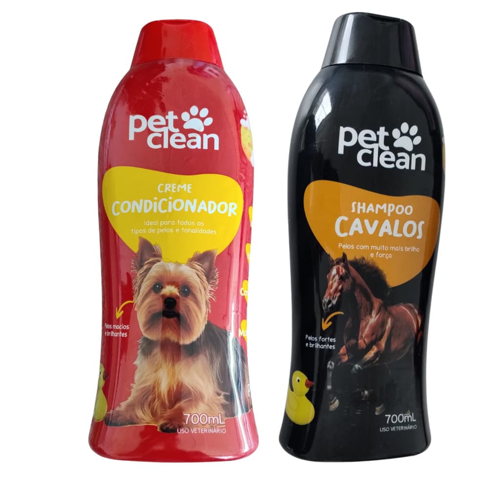 Kit Shampoo e Condicionador Pet Clean para Cavalos