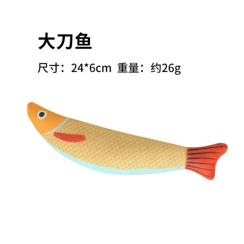 Mint provocando peixe ferramenta útil gato simulação linho oi brinquedo Saury Pet brinquedo resistente à mordida aliviar