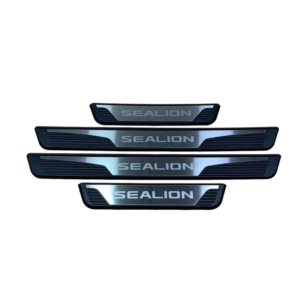 Aço Inoxidável Guarnição de Soleira Proteção de Porta de Carro para BYD SEALION 7, Conjunto de 4 peças