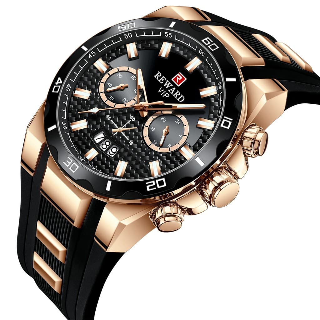 Recompensa multifuncional relógio luminoso esportes masculino relógio de quartzo à prova dwaterproof água moda fita Sili
