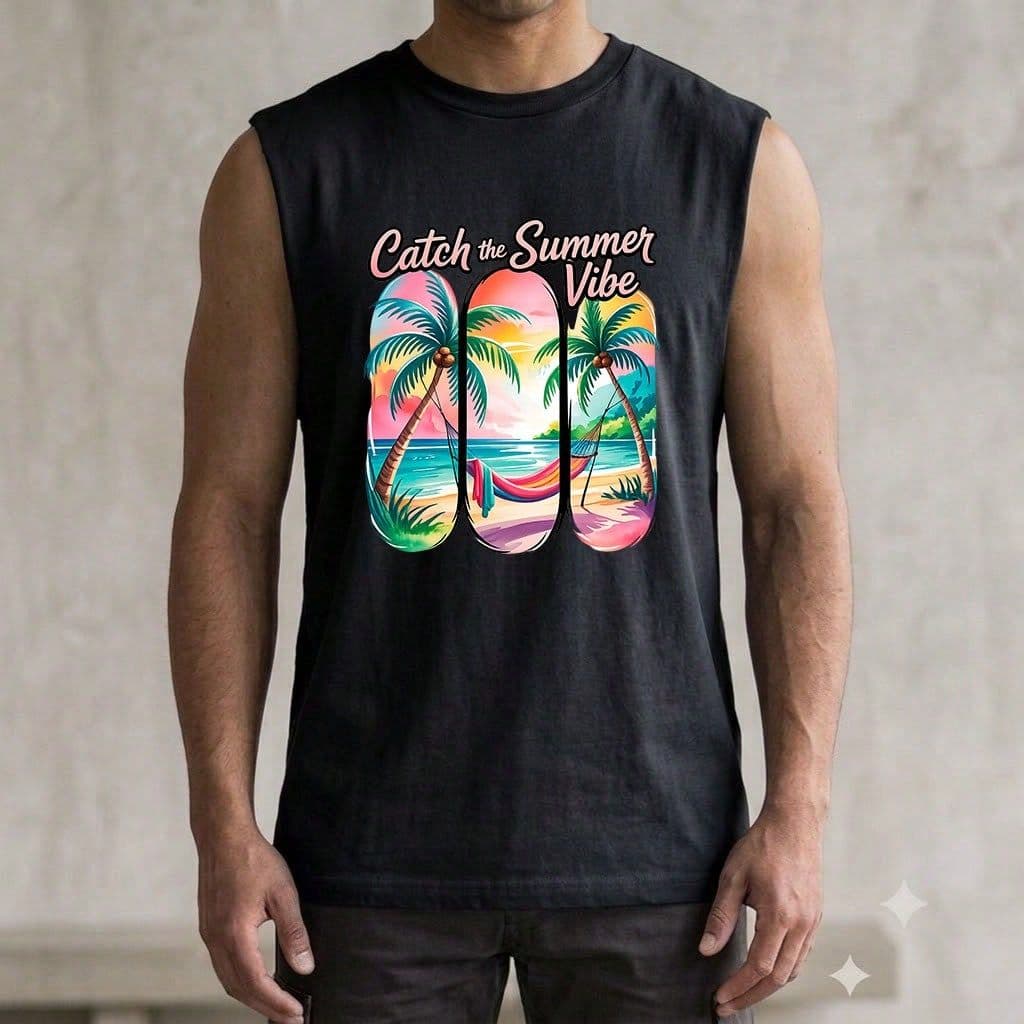 Regata Masculina Camisas Verão Praia Regata OVER Machão Summer Vibe 100% Algodão
