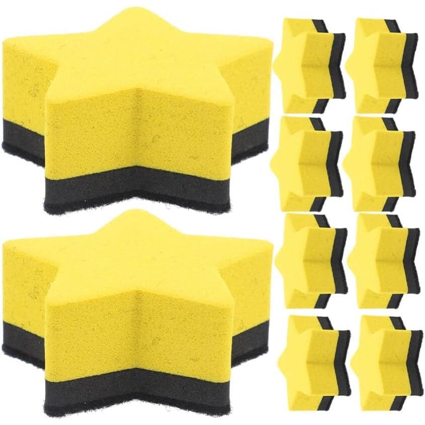 EXCEART Apagador Magnético em Forma de Estrela de Cinco Pontas para Quadro Branco, Mini Limpador de Quadro Branco com Fe