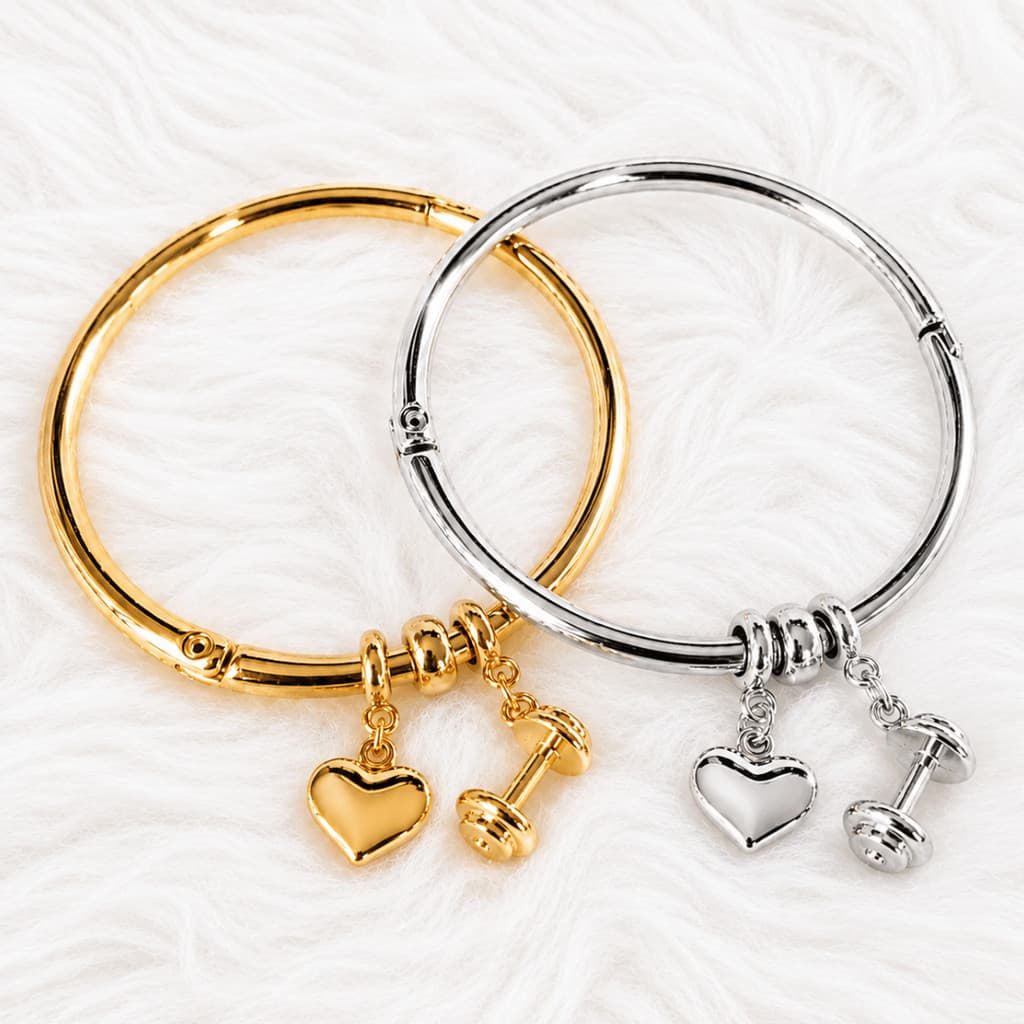 Bracelete  Semijoia Musculação Halter Banhado a Ouro ou Prata