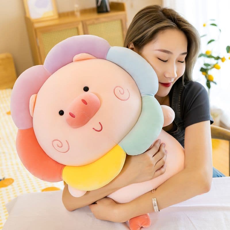 Arco-Íris Porco Boneca Brinquedo De Pelúcia Do Bebê Dormir Abraço Pequeno Meninas Presente De Aniversário Dormindo202608