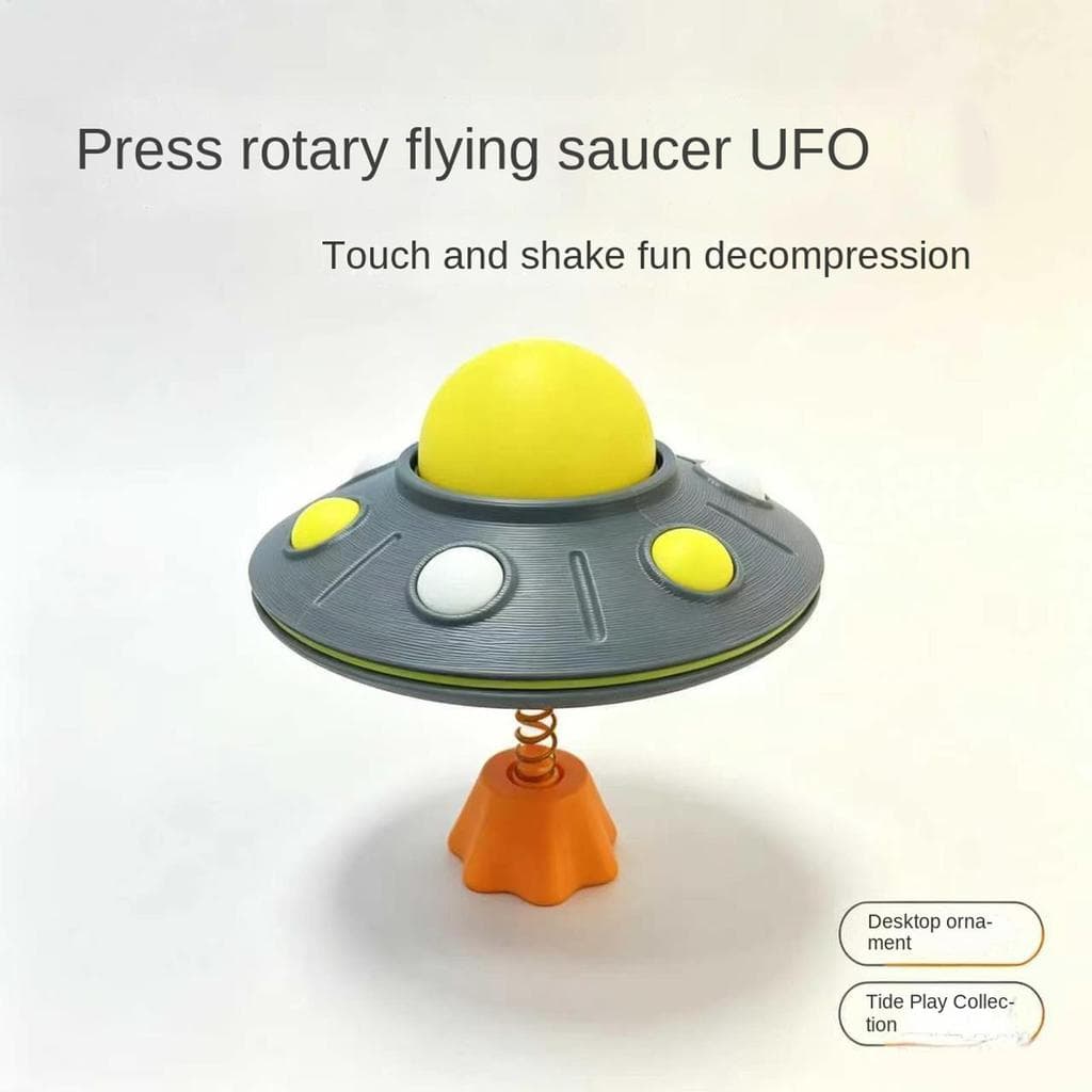 3D Impresso UFO Em Forma De Push Para Spin Fidget Stress Ball Rotating Spinner Press Shape Changing Relief Toy yikuiabr