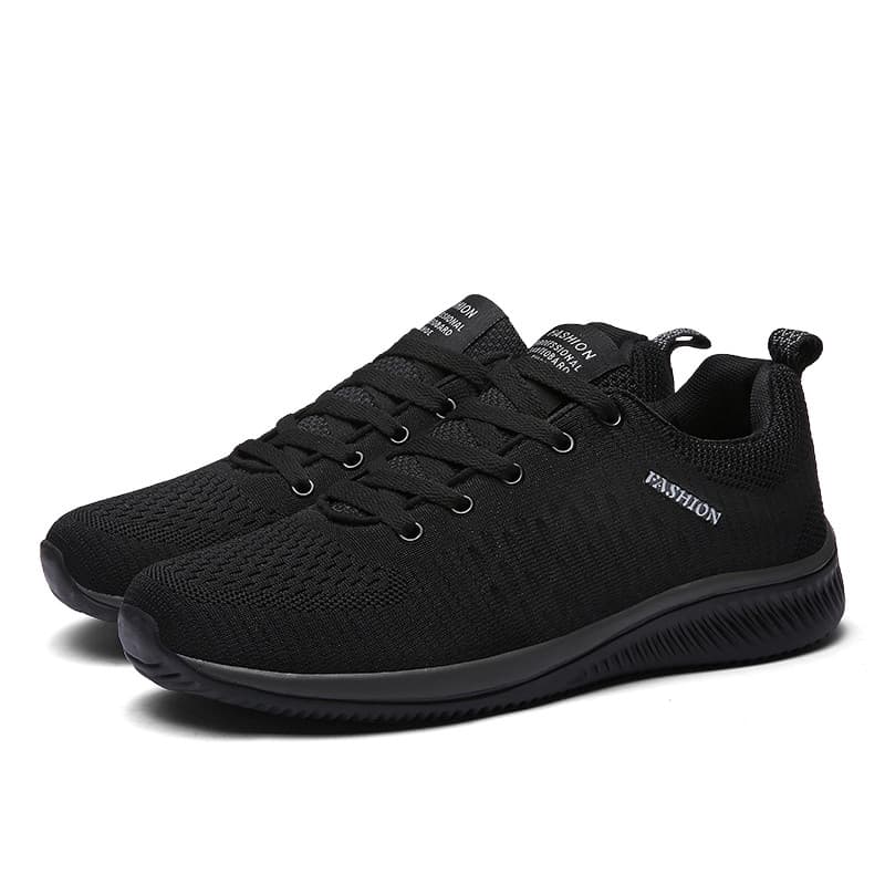 Tênis Casual Masculino De Malha Com Cadarço Leve E Sola Macia Para Caminhada Diária