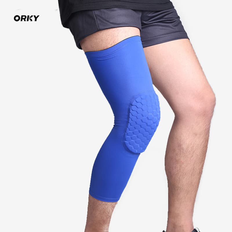 ORKY basquete favo de mel Anti-colisão joelheiras masculino profissional fino menisco estendido pernas protetoras femini