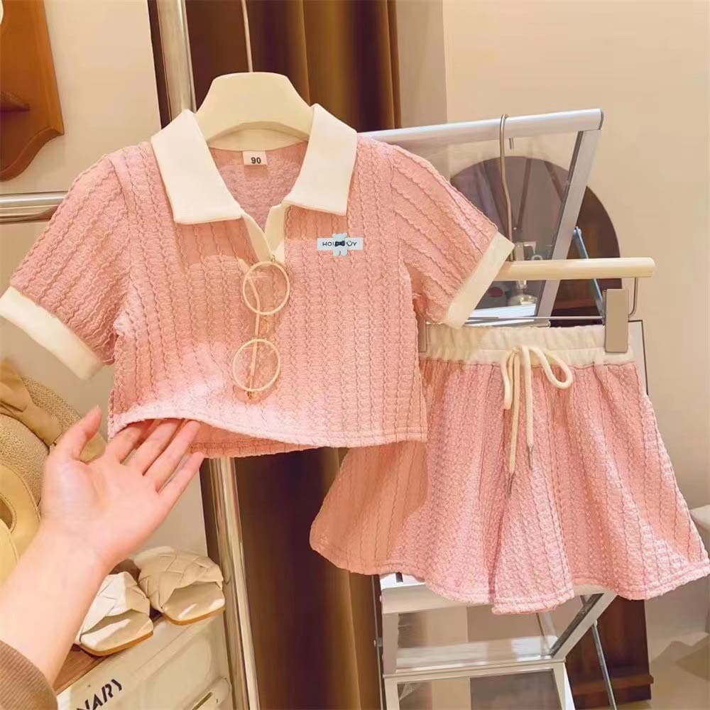 Baby Girls Cute Clothes Set Kids Casual Short Sleeve Top Roupa De Verão Nova Para Crianças Conforto Moda Esportiva