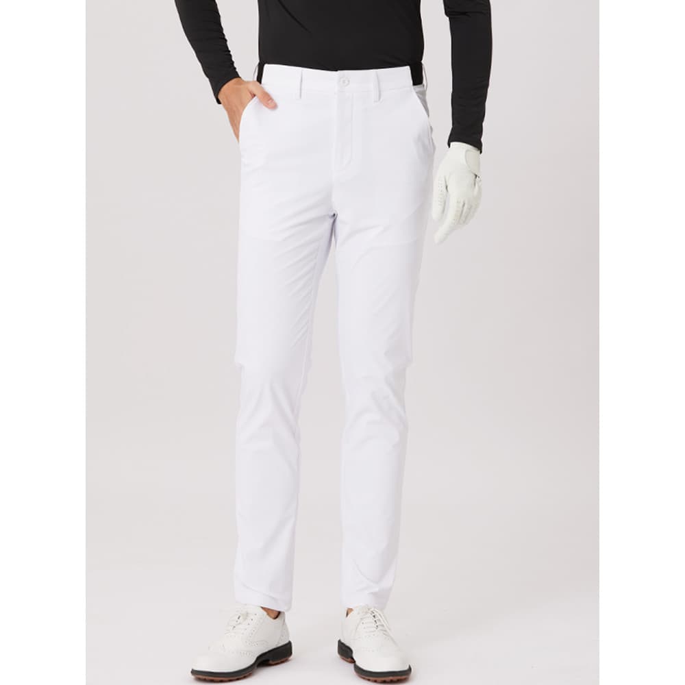 Calças masculinas de golfe de verão elástico fino ajuste calças de perna reta calças de golfe calças masculinas de secag