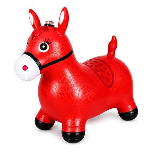 Cavalinho Upa Upa Infantil Com Som E Luzes Vermelho