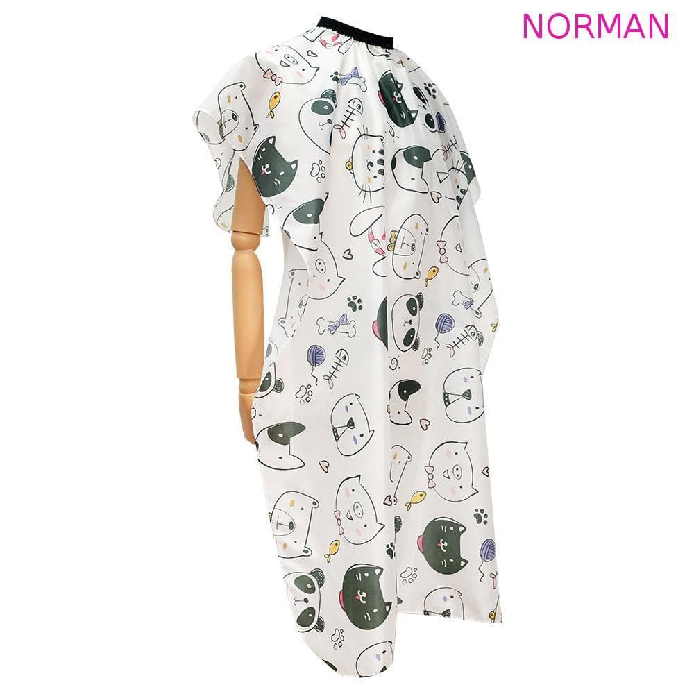 NORMAN Crianças Dos Desenhos Animados Capa De Corte De Cabelo , Bonito Macio Cabeleireiro , Adorável Vestido À Prova Dwa
