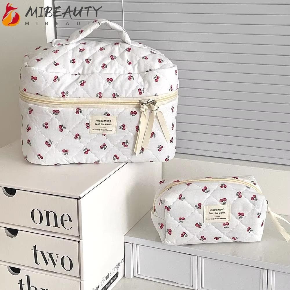 Bolsa De Armazenamento De Produtos De Higiene Pessoal Cosméticos MIBEAUTY , Maquiagem Feminina Multifuncional Cereja , G