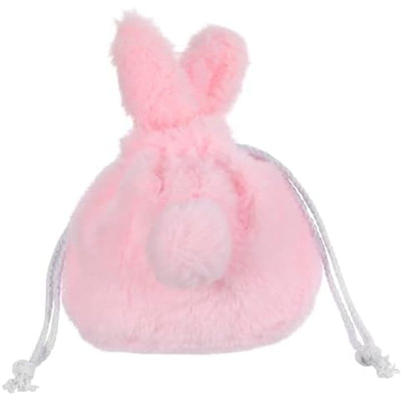 Ipetboom Bonito Urso De Pelúcia Coelho Orelha Cordão Saco Maquiagem Bolsa Organizador Higiene Pessoal Mochila Para Compr