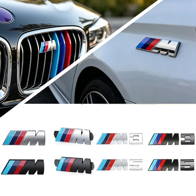 Grade Dianteira Do Carro Emblema Traseiro Tronco Adesivo Para BMW M Power M3 M5 G01 F20 G30 F30 F31 E36 E87 E60 E46 E91