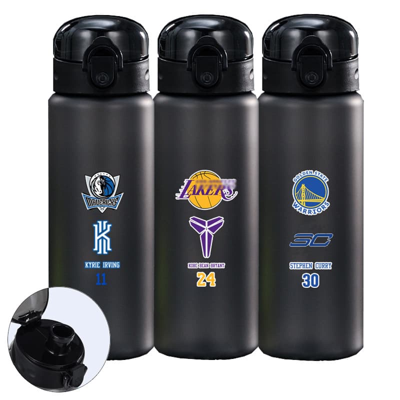 Copo de água Curry Kobe 800ml grande capacidade estudante resistente a choques pote portátil Irving James copo de salto