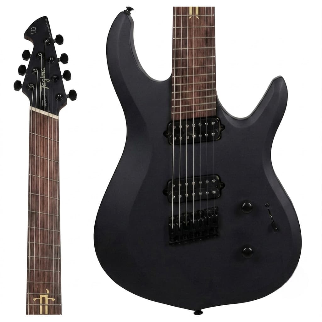 Guitarra 7 Cordas Tagima True Range 7 Unique Series BKS Black Satin Multi Scale