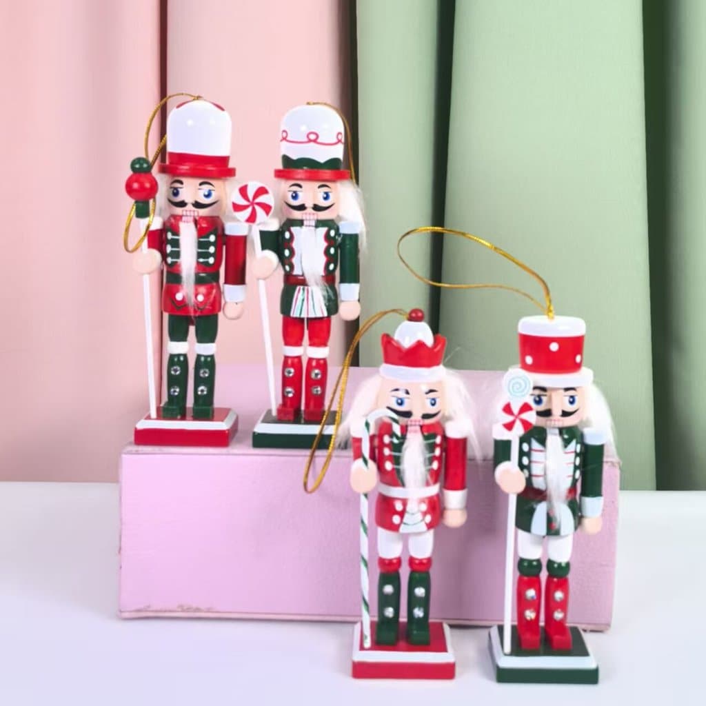 Conjunto De Quebra-Nozes premium-13cm , Enfeites De Árvore De Natal , Decorações Para Festas De Fim De Ano-Novo Estilo (