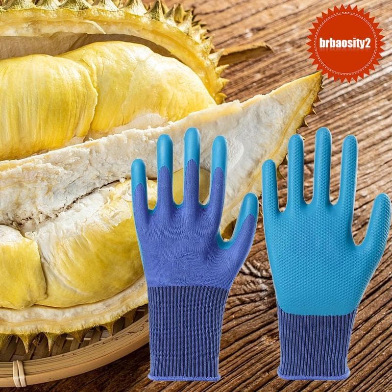 [Brbaosity2] Luvas De Jardinagem Durian Trabalho De Látex Para Logística , Revestimento De Borracha De Espuma De Armazém
