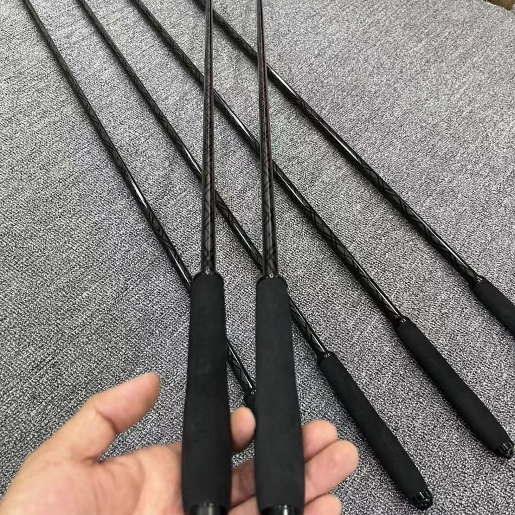 Material Vara Preta Cruz Fita de Carbono 19 Vara de Pesca Super Dura Ultra Leve Vara de Pesca de Alto Carbono Pesca Selv
