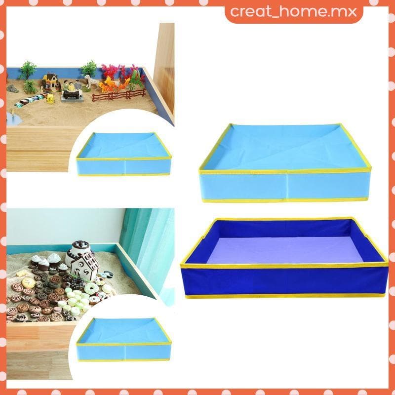 [Creat_home] Bandeja De Caixa De Areia Infantil Tapete De Jogo Sensorial Dobrável De Grande Capacidade Tecido De Poliést