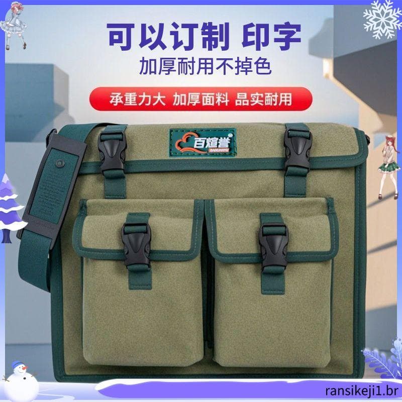 Kit de ferramentas de lona para canteiro de obras, azulejo resistente ao desgaste, bolso antigo, durável
