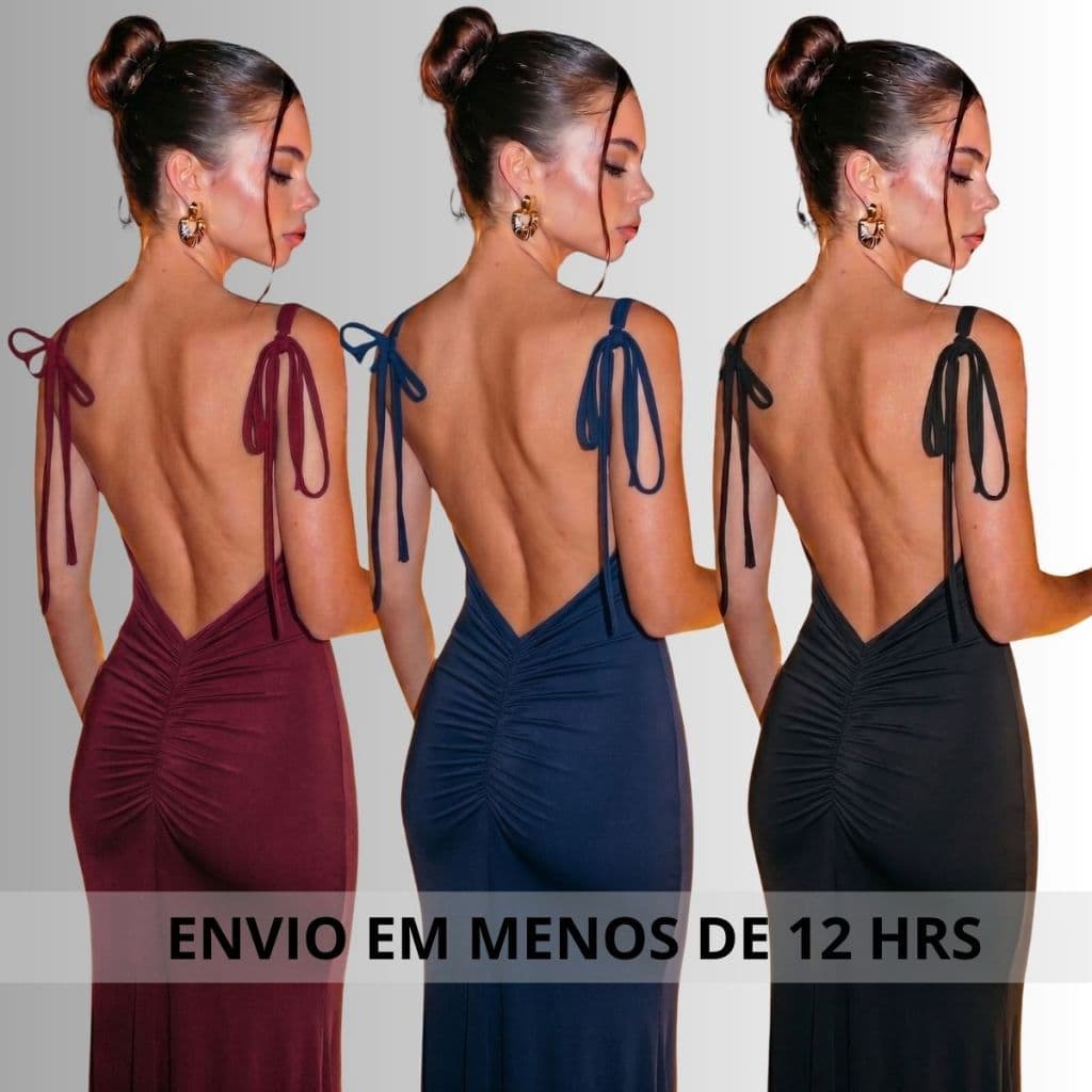 Vestido Feminino Estiloso Longo Justo Colado VESTIDOS MAVI vestido casamento convidada Formatura...
