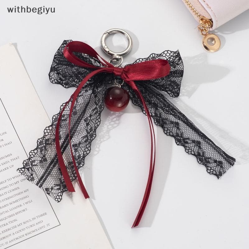 dfd Y2K Na Moda Laço Fita Arco Chaveiro Doce Legal Feminino Saco Pingente Chave Pendurado Decoração Keycord Presentes Da