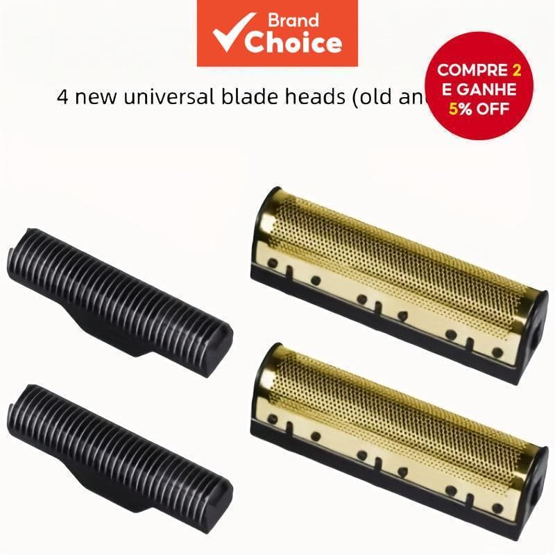 Conjunto de lâminas profissionais para barbeador e filtro - 2 lâminas de reposição