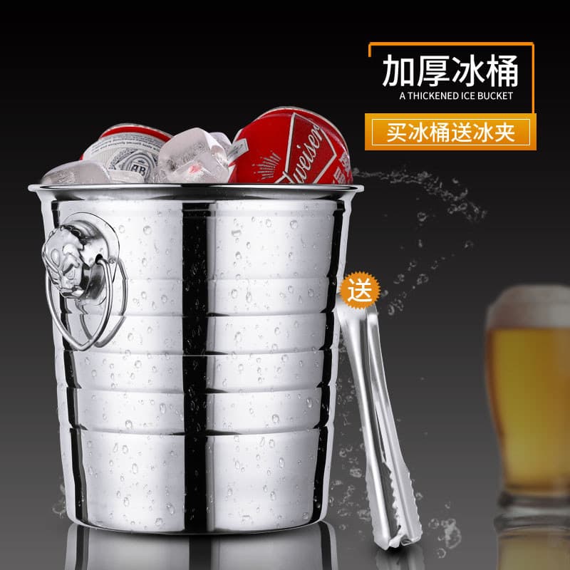 Moda balde de gelo champanhe branco uva balde de gelo cerveja bebidas aço inoxidável grande pequena capacidade balde de