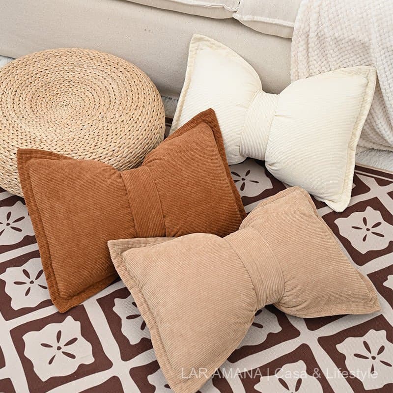 Capa de almofada para sofá de sala de estar em estilo nórdico com laço, almofada para sala de modelo, capa de almofada p