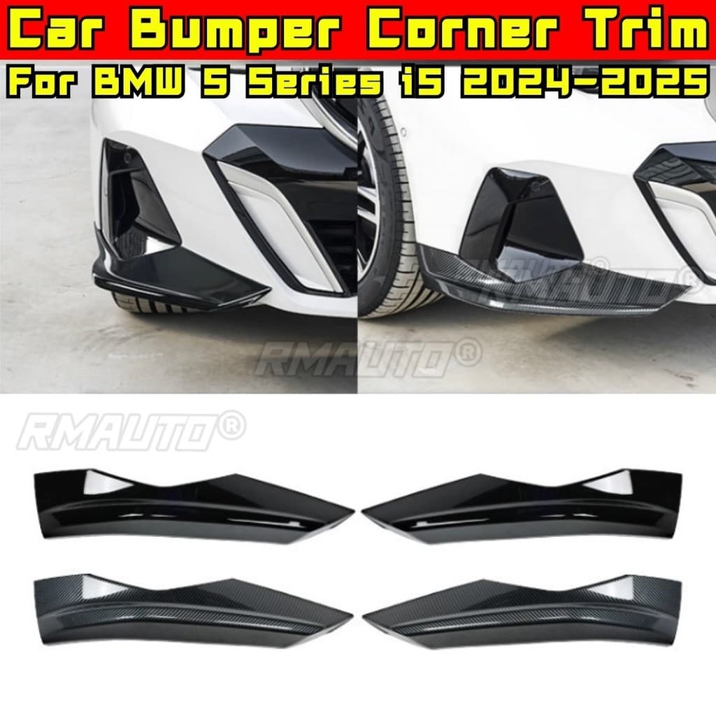premium-Para BMW Série 5 i5 2024-2025 Pára-Choques Lábio Divisor Difusor Spoiler Canto Guarnição Modificação Parte Tunni