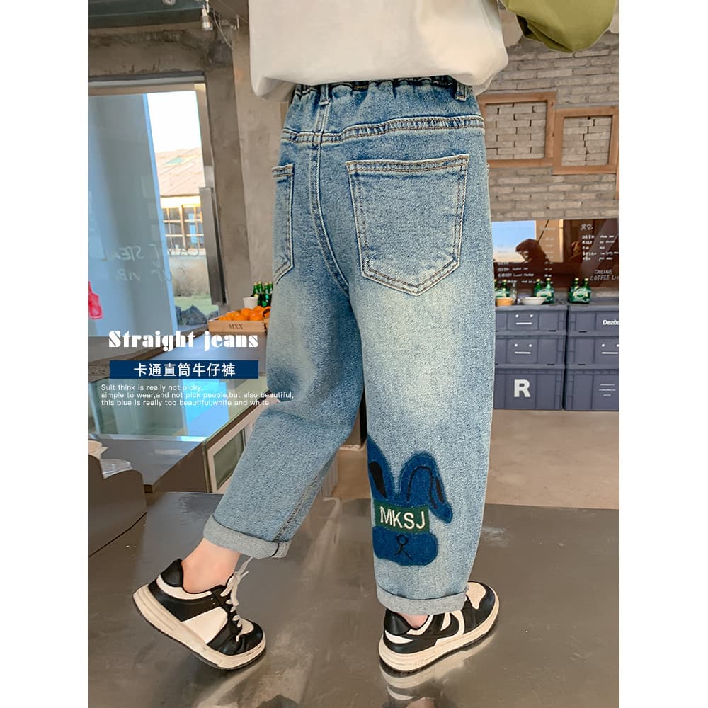 Meninas outono Jeans 2026 novo estilo moda roupas infantis meninas primavera outono Casual crianças velo-velo-Fle