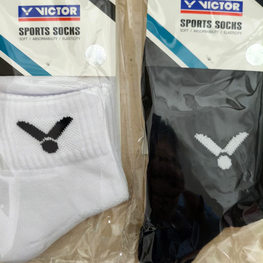 Meias Esportivas Victor Badminton Engrossar Fundo De Toalha Tubo Longo