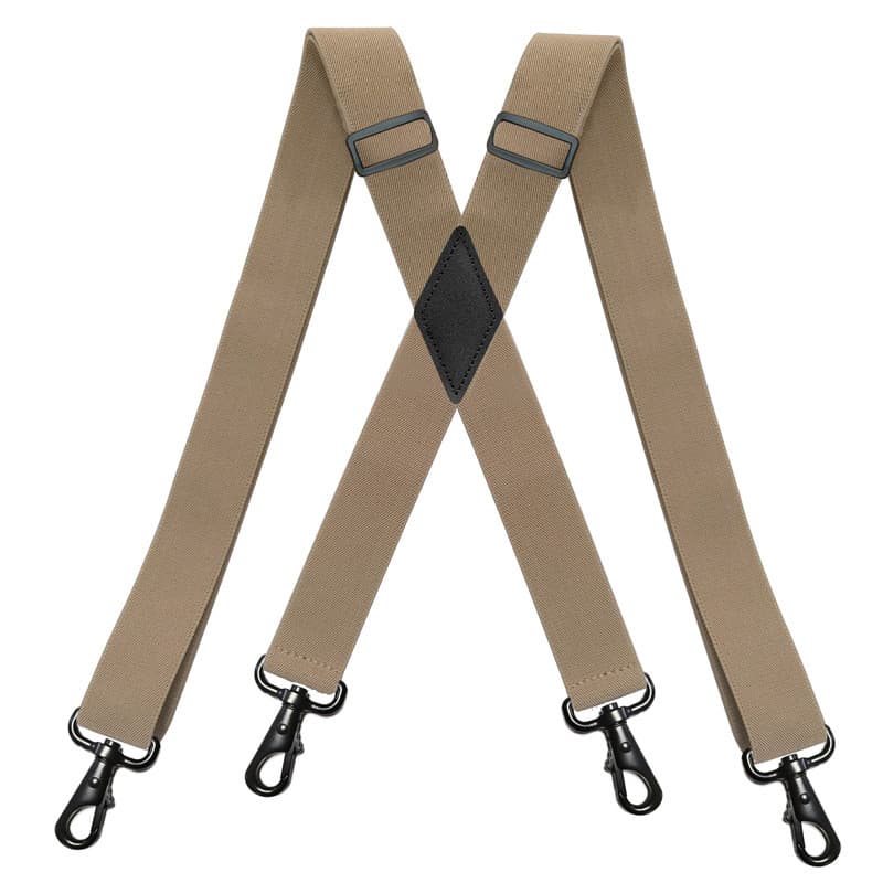 Suspensórios masculinos de 3,5 cm com ganchos para pessoas de meia-idade, jovens e com excesso de peso PO8C
