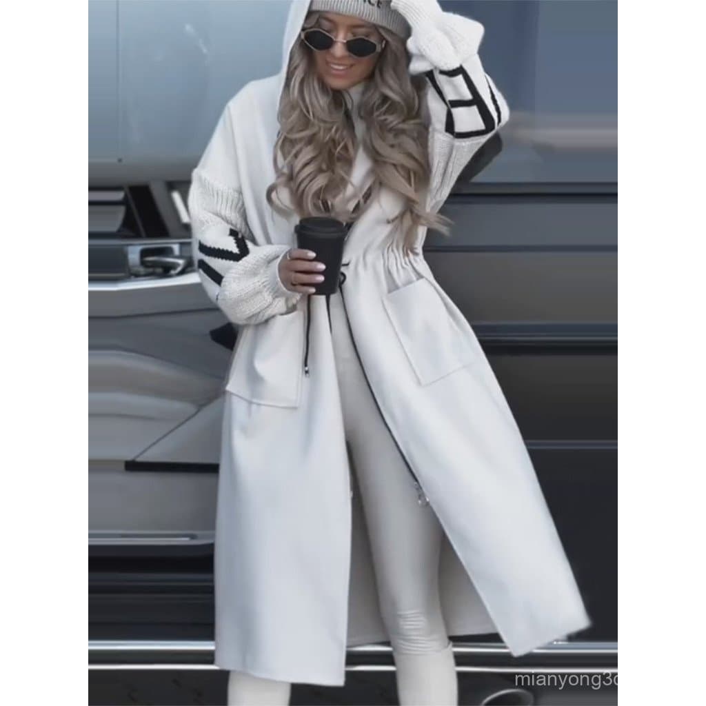 2024 outono inverno novo estilo transfronteiriço europeu americano moda comércio exterior feminino Casual com capuz jaqu