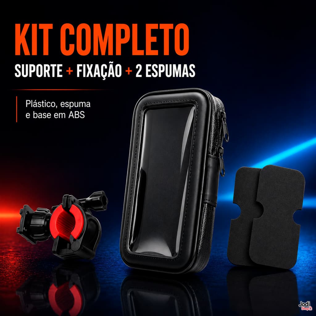 Suporte Impermeável Celular para Guidão de Bicicleta Moto Scooter com Janela Touch 360°