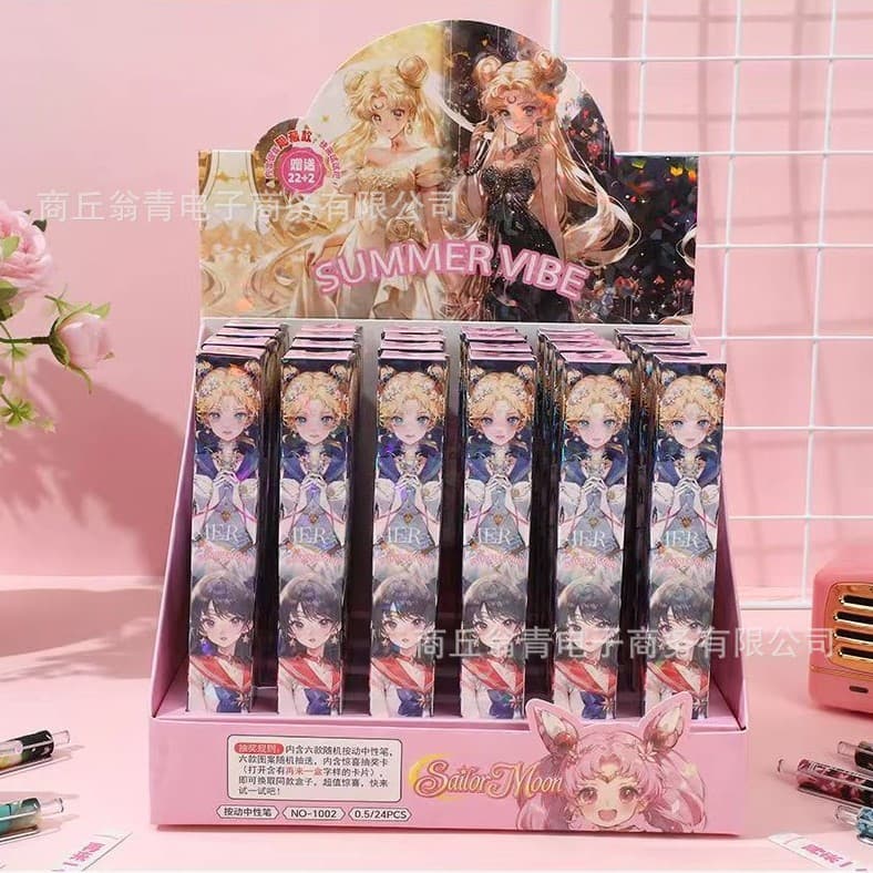 Caneta Sailor Moon Dourada a Laser para Volta às Aulas, Caneta Gel Suave de 0,5mm, Material Escolar para Estudantes 8.21