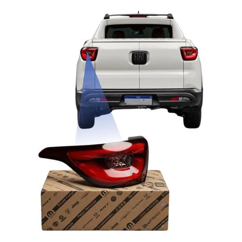 Lanterna Traseira Esquerda Fiat Toro 2016-2024 Original Esquerdo/motorista Vermelho