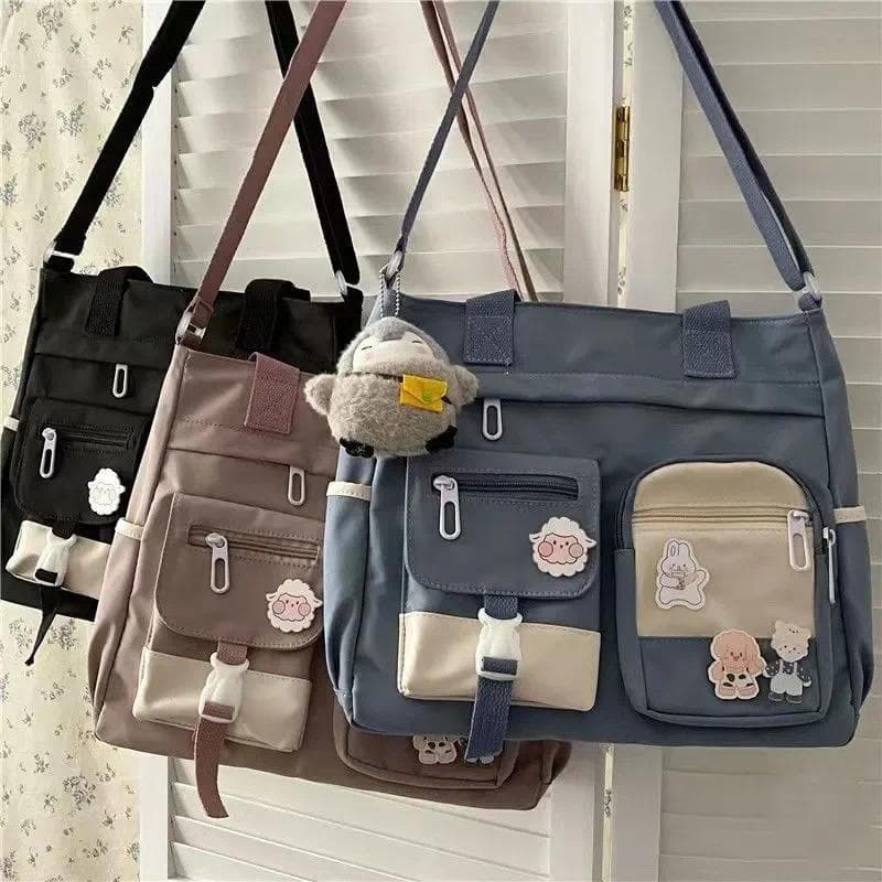 Bolsas Femininas De Lona À Prova D'água , Bolsa De Ombro De Nylon Para Mulheres Mensageiro Oxford Crossbody , Sacola De