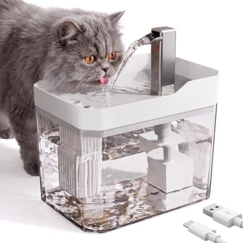Fonte De Água USB Para Gatos De 1.5L , 2026 Novas Fontes Animais De Estimação Internos , Automática Ultra Silenciosa , D