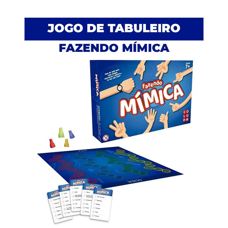 Jogo de Tabuleiro Fazendo Mímica – Pais & Filhos | Diversão em Família | REF: 2202